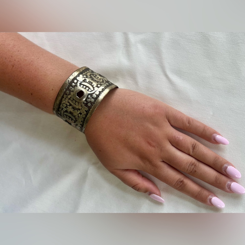 Distressed Metal Cuff Bracelet